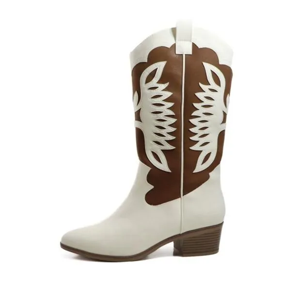 Women's Embroidered Western Boots: Classic Style with 2&quot; Stacked Heel &amp; Iconic