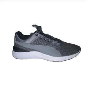 Women’s Grey and White Puma Adela Graphic Knit Casual Sneakers Size 9.5