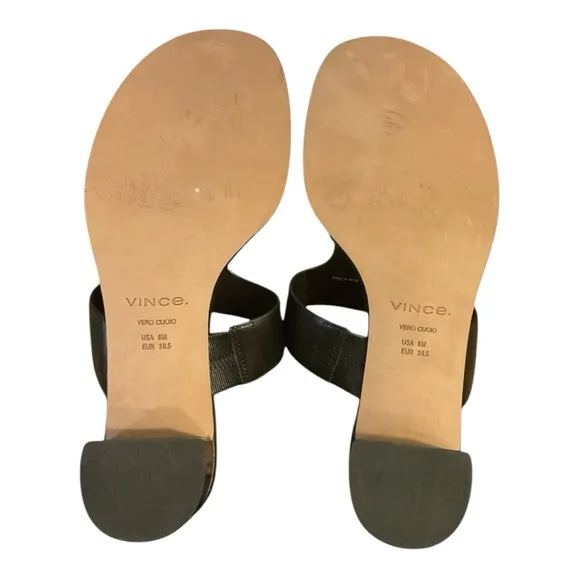 Women’s Vince Aubrey Leather Thong Sandals, size 8