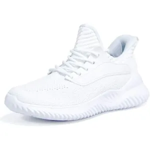 Womens White Walking Shoes Lightweight Sneakers for Gym