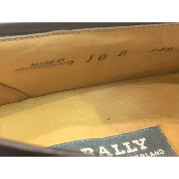 Y2K 90s Bally Burgundy Leather Kiltie Tassel Loafers w Gold | Men 10D