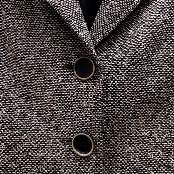 Y2K LAFAYETTE 148 NY Blazer Womens 4 Cropped Academia Tweed
