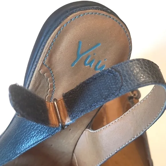Yuu Leather Slingback Sandal Adjustable Heel Strap Cushion Sole Laser Cutout Toe