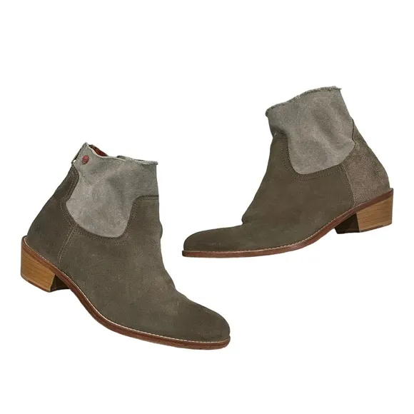 Zadig &amp; Voltaire Suede and Canvas Teddy Boots, Sz 7