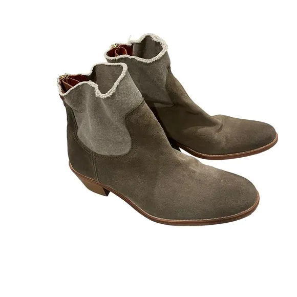 Zadig &amp; Voltaire Suede and Canvas Teddy Boots, Sz 7
