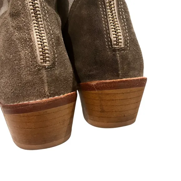 Zadig &amp; Voltaire Suede and Canvas Teddy Boots, Sz 7