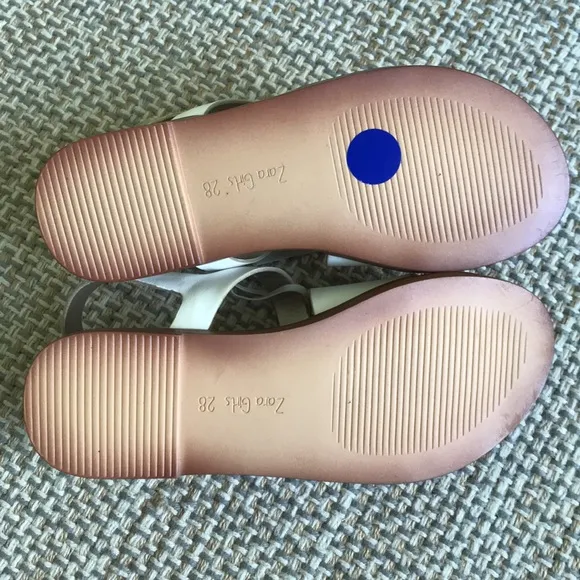 Zara Girls Leather Sandals (size 10.5)