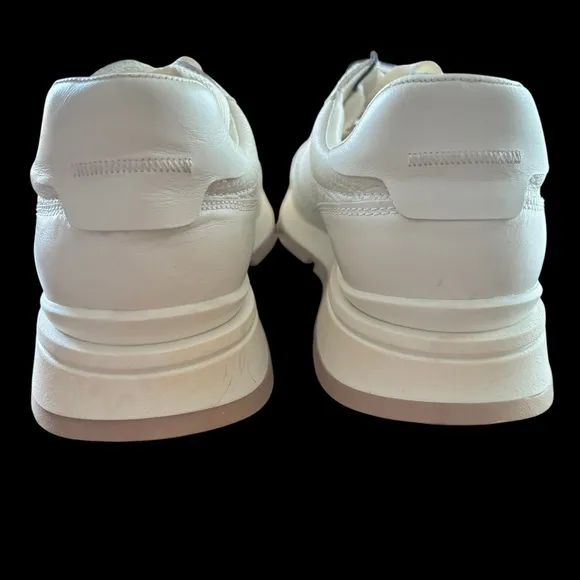 Zara Leather Off-White Sneakers‎ Size 9 NWT