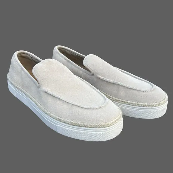 Zara Men's Casual Leather With Suede Beige Loafers Size US 9 UK 8 EUR 42 NWOT