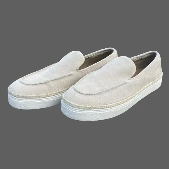Zara Men's Casual Leather With Suede Beige Loafers Size US 9 UK 8 EUR 42 NWOT