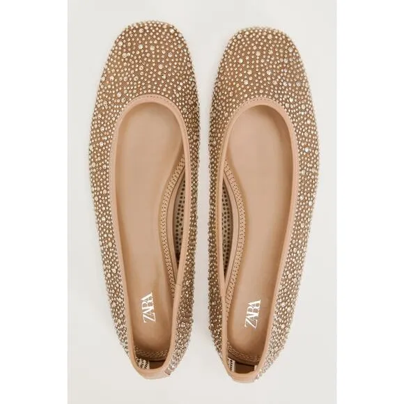 ZARA Mesh Ballet Flats NWT