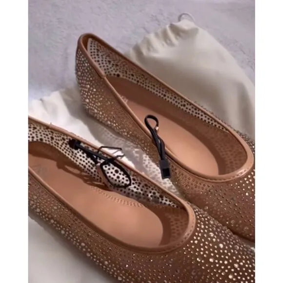 ZARA Mesh Ballet Flats NWT