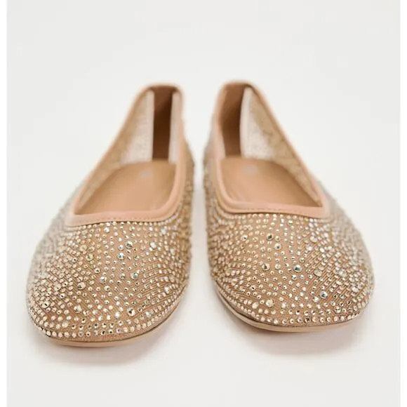 ZARA Mesh Ballet Flats NWT