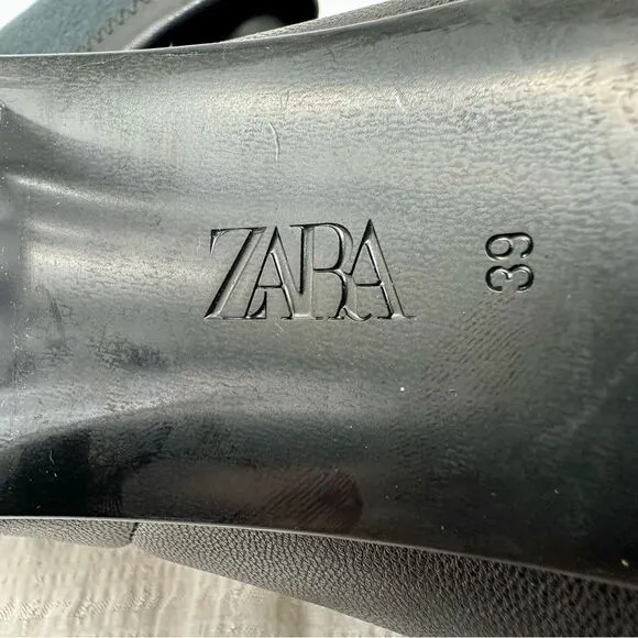 Zara Sleek Midi Calf Boots- Size 8