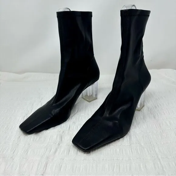 Zara Sleek Midi Calf Boots- Size 8