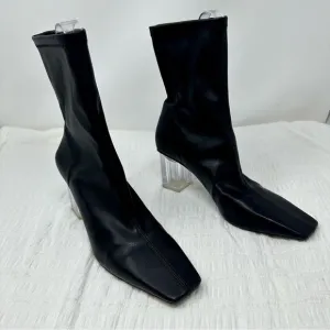 Zara Sleek Midi Calf Boots- Size 8