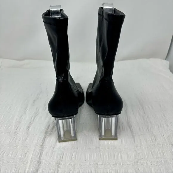 Zara Sleek Midi Calf Boots- Size 8