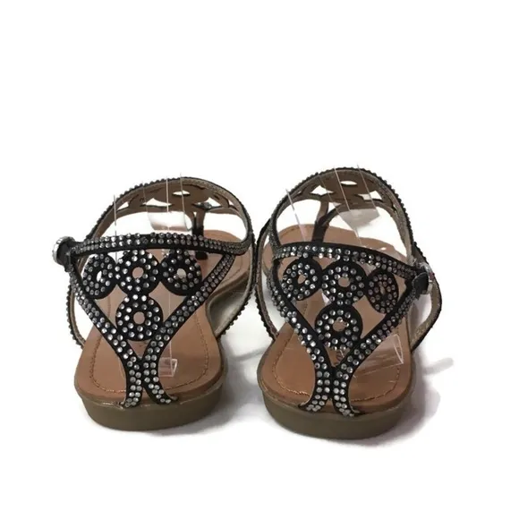Zigi Soho black suede crystal sandals