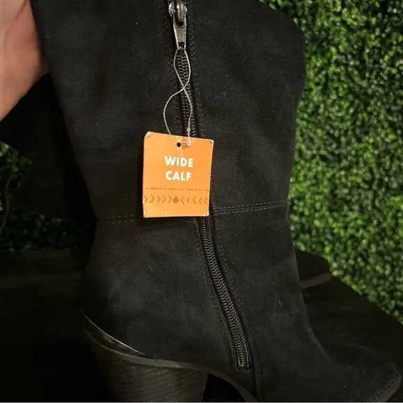 Zodiac Ronson Suede Over the Knee Wide Calf Boots 7 NEW